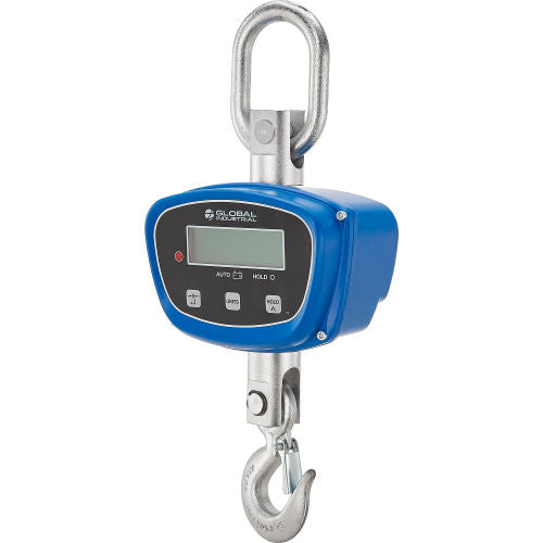 Global Industrial LCD Digital Crane Scale w/ Remote, 3,000 lb x 1 lb (WB412650)