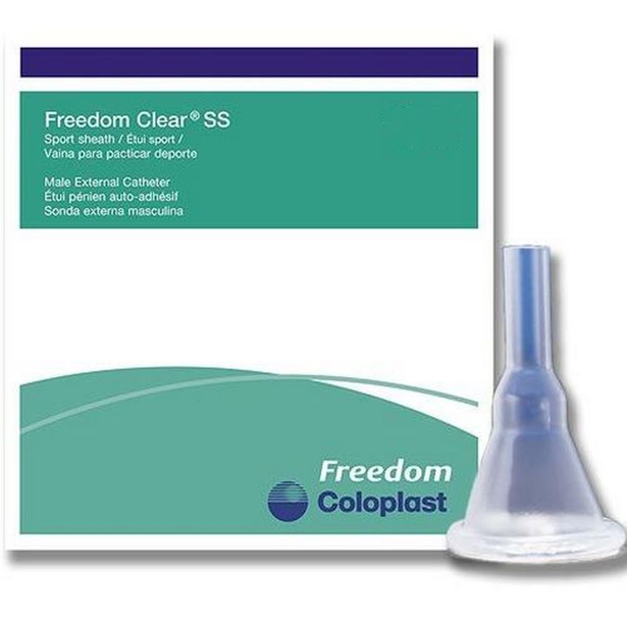 Freedom Clear® SS Male External Catheter Self-Adhesive Seal Silicone Large (461689_EA)