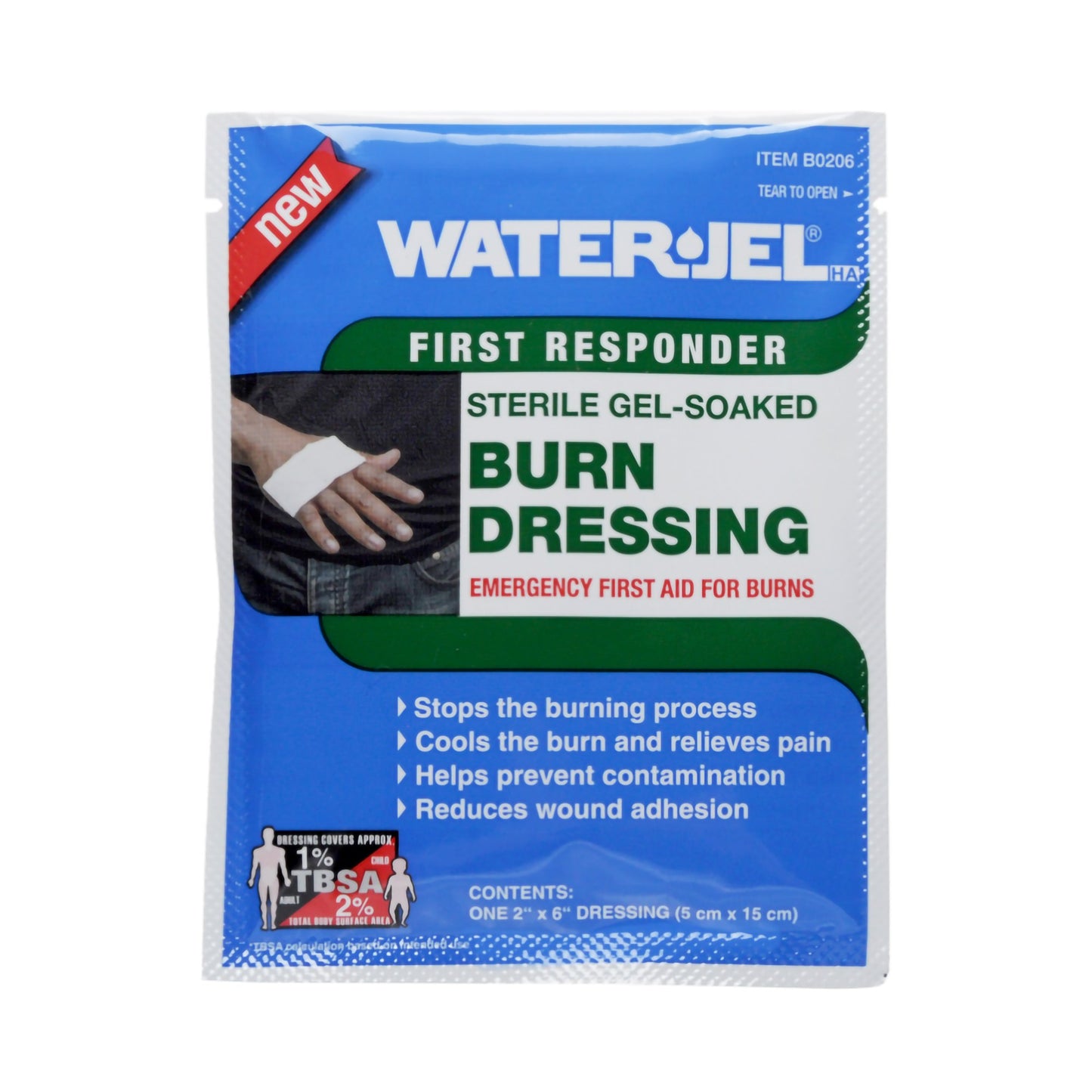 Water-Jel® First Responder Hydrogel Burn Dressing Sheet 2 X 6 Inch Sterile (1071031_EA)