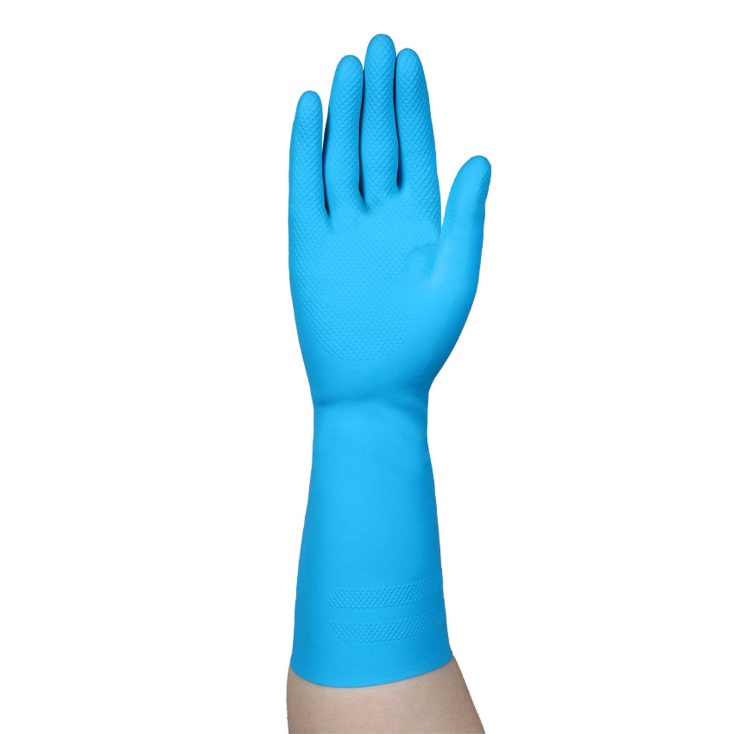 Ansell Utility Glove Small Flock Lined Latex / Nitrile Blue 13 Inch Straight Cuff NonSterile (199695_DZ)