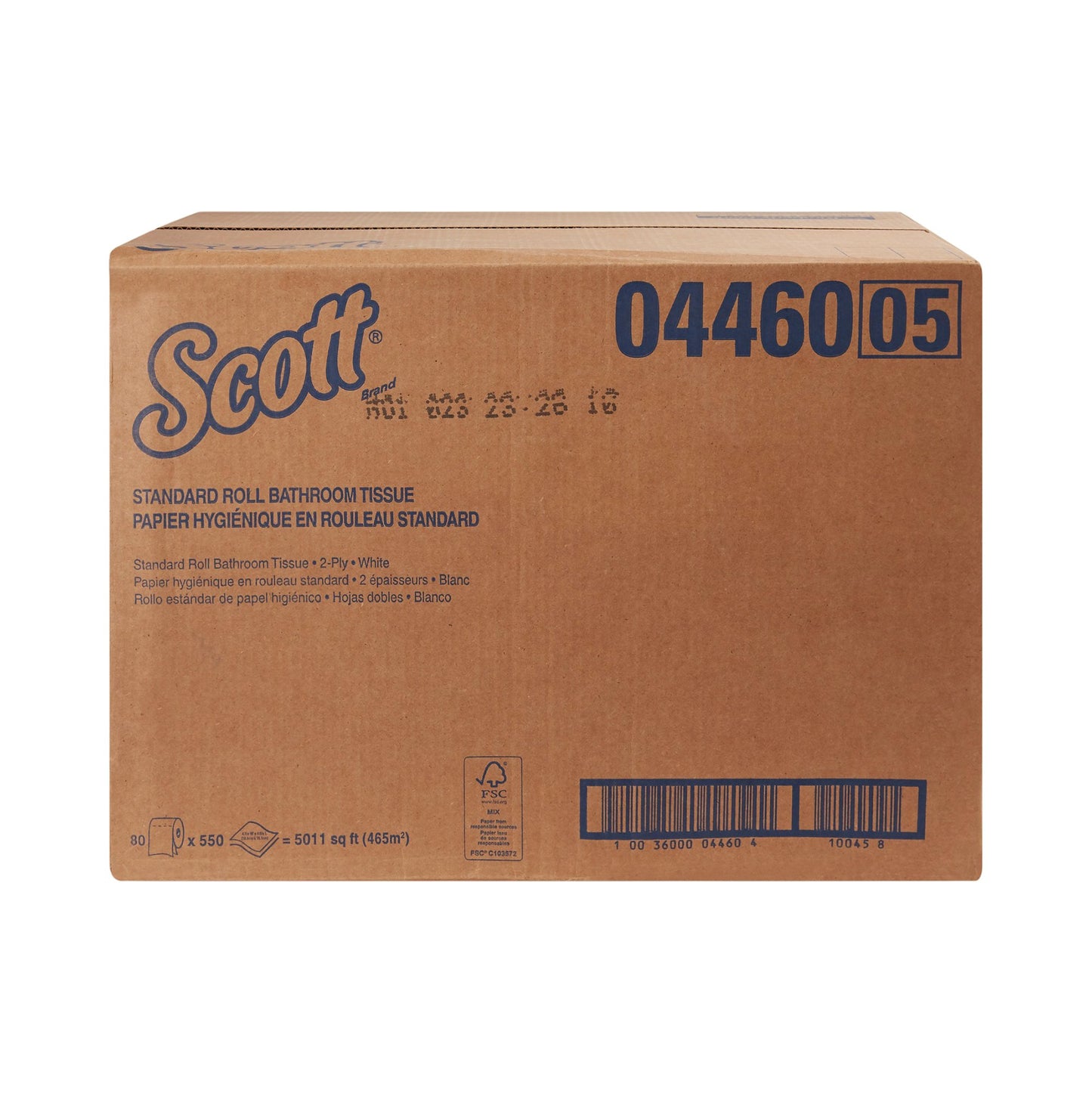 Scott® Essential Toilet Tissue White 2-Ply Standard Size Cored Roll 550 Sheets 4 X 4-1/10 Inch (509038_RL)