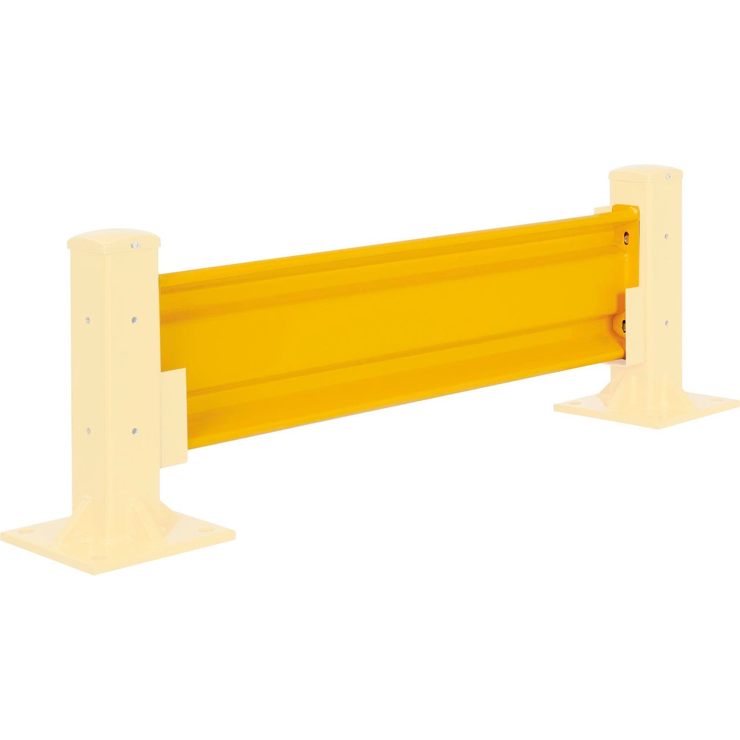 Global Industrial Steel Guard Rail, 2-Rib, 5'L, Yellow (WB436725)