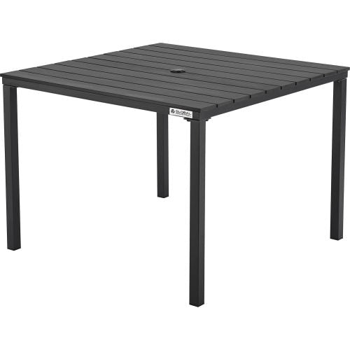Global Industrial 40" Square Resin Outdoor Dining Table, Black (WB436983BK)