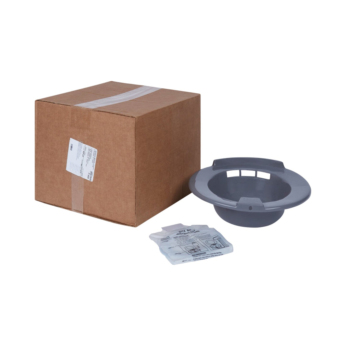 McKesson Sitz Bath Round Graphite Plastic 2000 mL Bag Graduated, 500 mL Increments up to 2000 mL (1028137_CS)