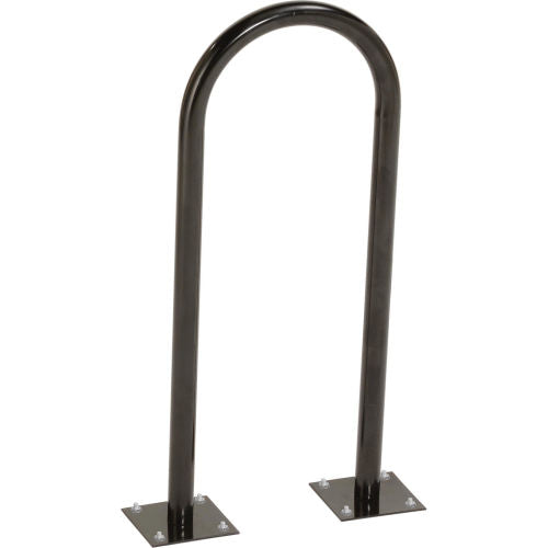 Global Industrial U-Rack Bike Rack, 2-Bike Capacity, Flange Mount, Black (WB442804MBK)
