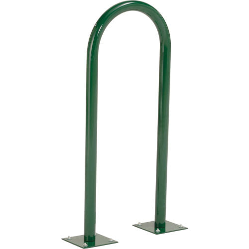 Global Industrial U-Rack Bike Rack, 2-Bike Capacity, Flange Mount, Green (WB442804MGN)