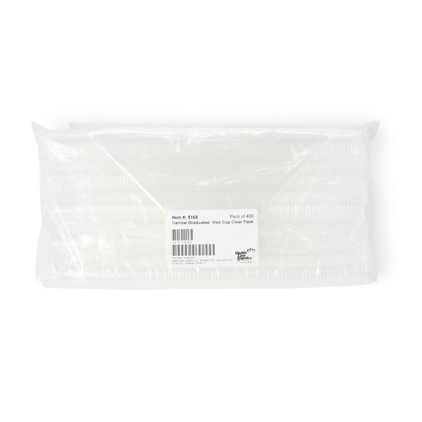 Narrow Medicine Cup 1 oz. Clear Plastic Disposable NonSterile (670041_PK)