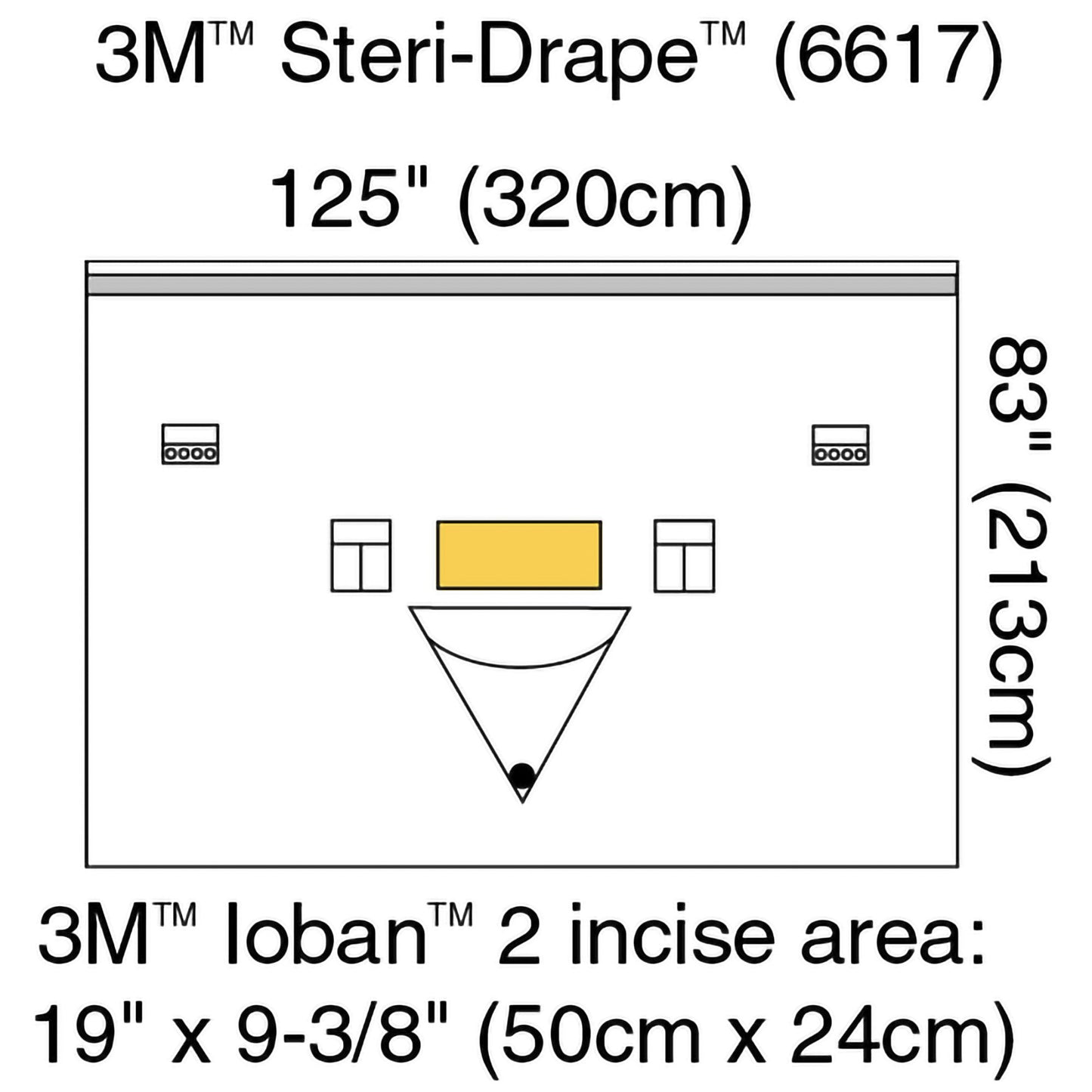 3M™ Steri-Drape™ Orthopedic Drape Isolation Drape with Incise and Pouch 125 W X 83 L Inch Sterile (122622_EA)