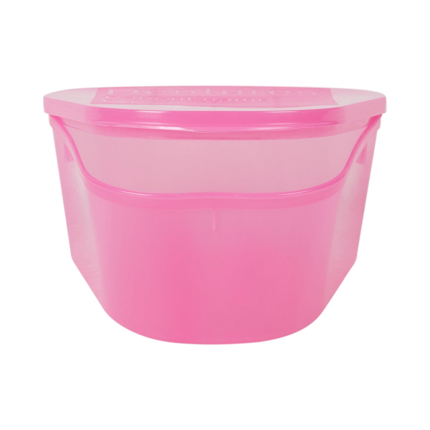 McKesson Denture Cup 8 oz. Pink Hinged Lid Single Patient Use (1177280_EA)