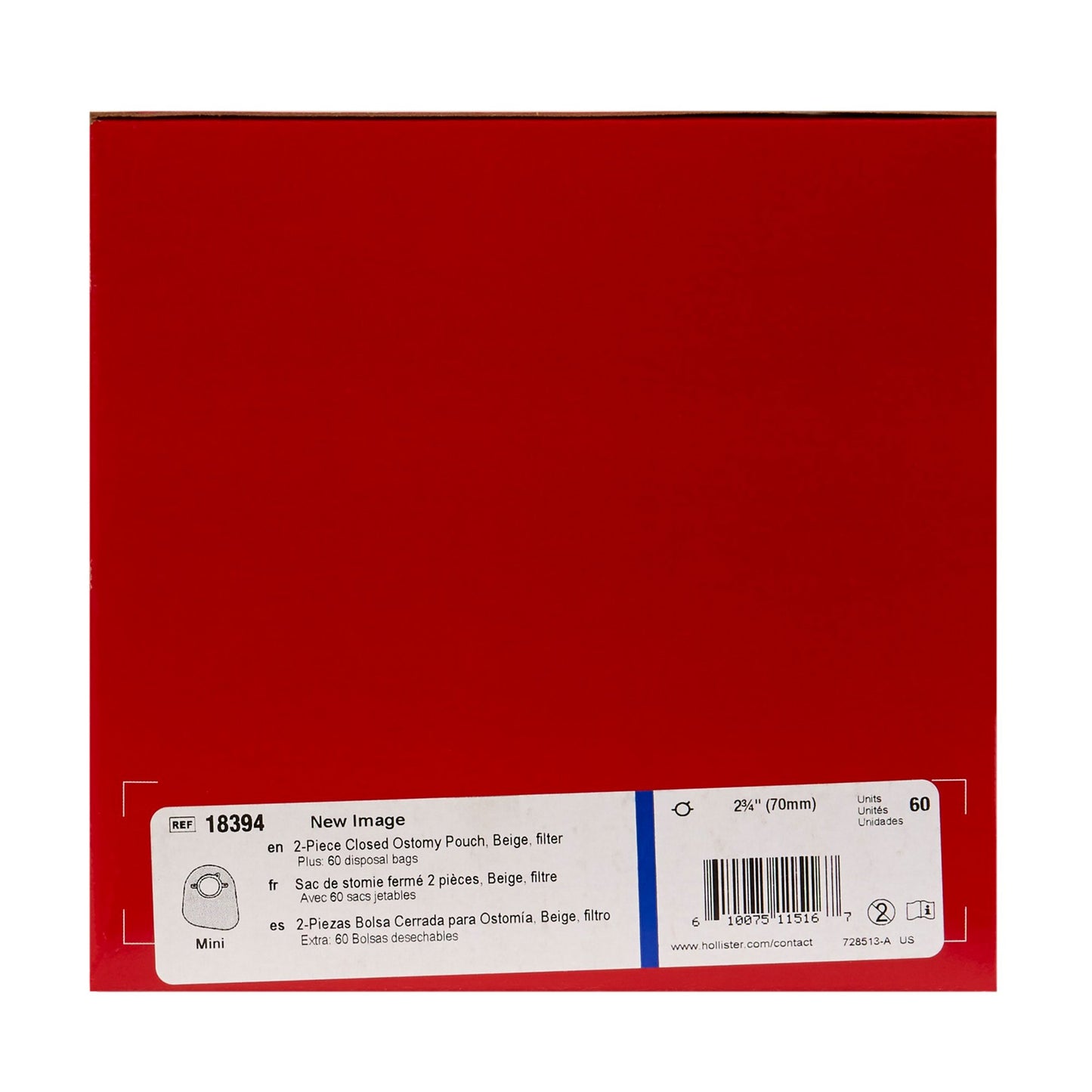 New Image™ Ostomy Pouch Two-Piece System 7 Inch Length Closed End (569974_BX)