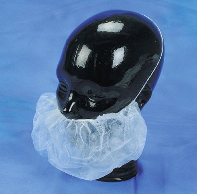 Health Care Logistics Beard Cover One Size Fits Most White Elastic Closure (718508_PK)