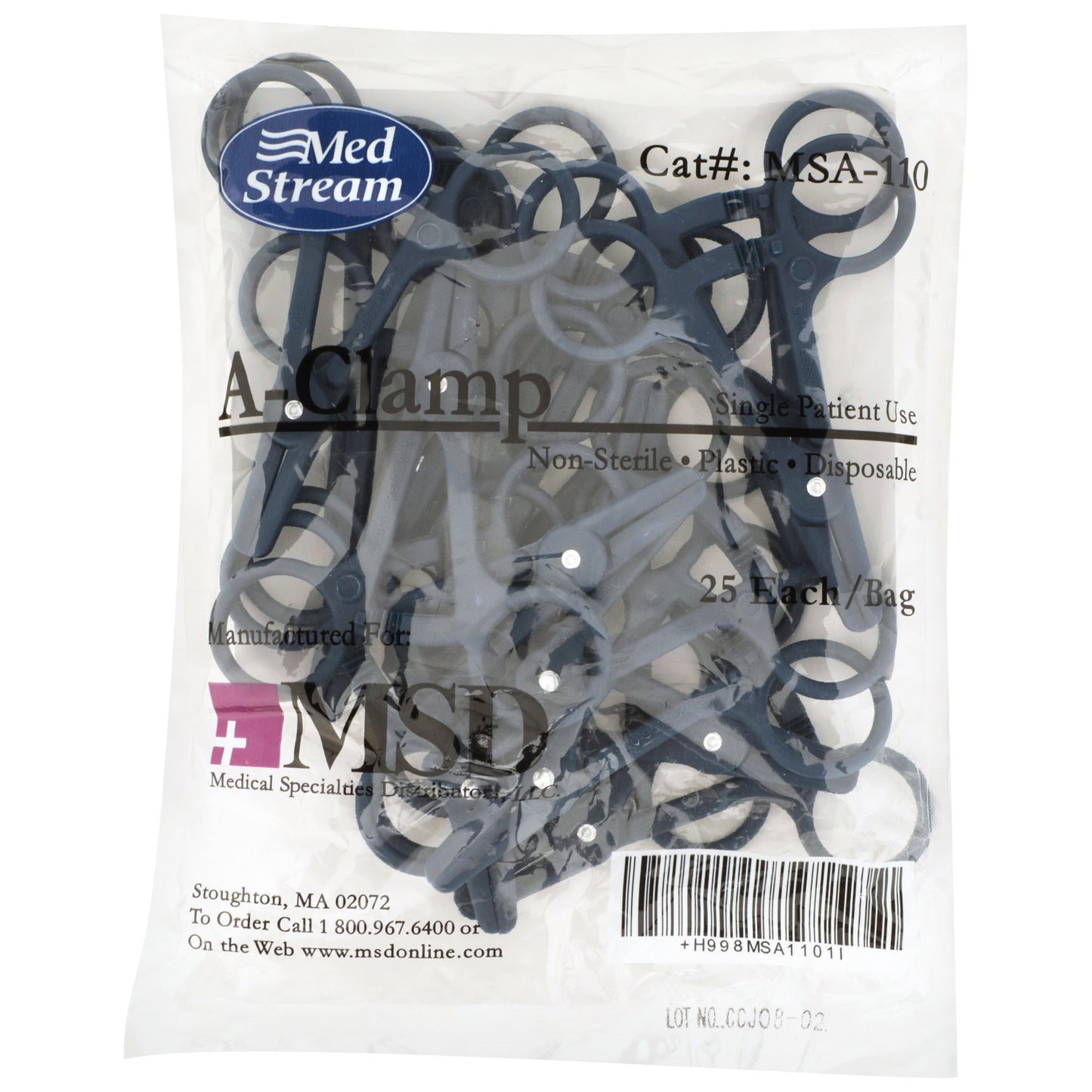 McKesson Tubing Clamp 4-7/8 Inch Length Plastic (1139198_BG)