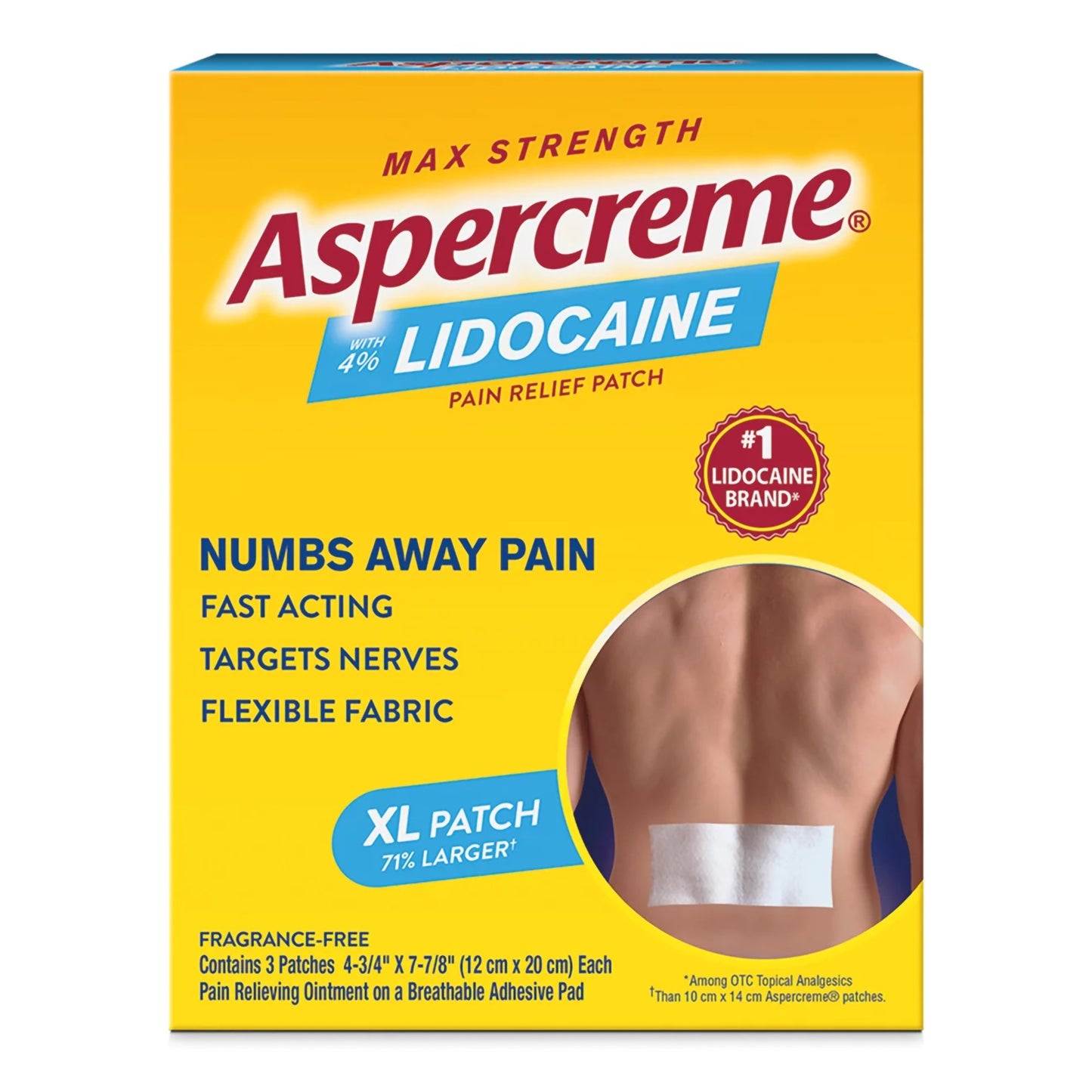 Aspercreme® Topical Pain Relief 4% Strength Lidocaine Patch (1230692_BX)
