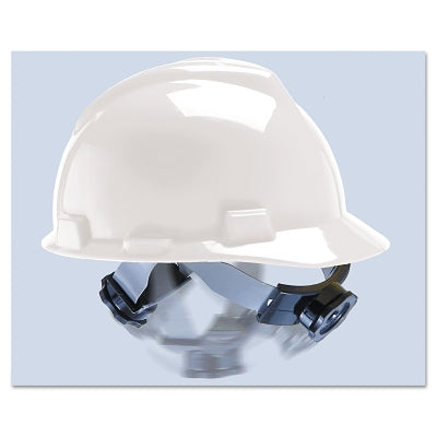 MSA V-Gard® Slotted Hard Hat Cap, Swing Suspension, White (454-10004689)