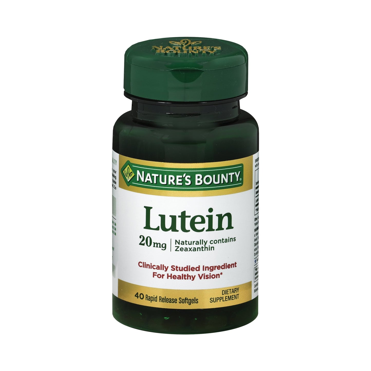 Nature's Bounty® Eye Vitamin Supplement Lutein 20 mg Strength Softgel 40 per Bottle (1038538_EA)