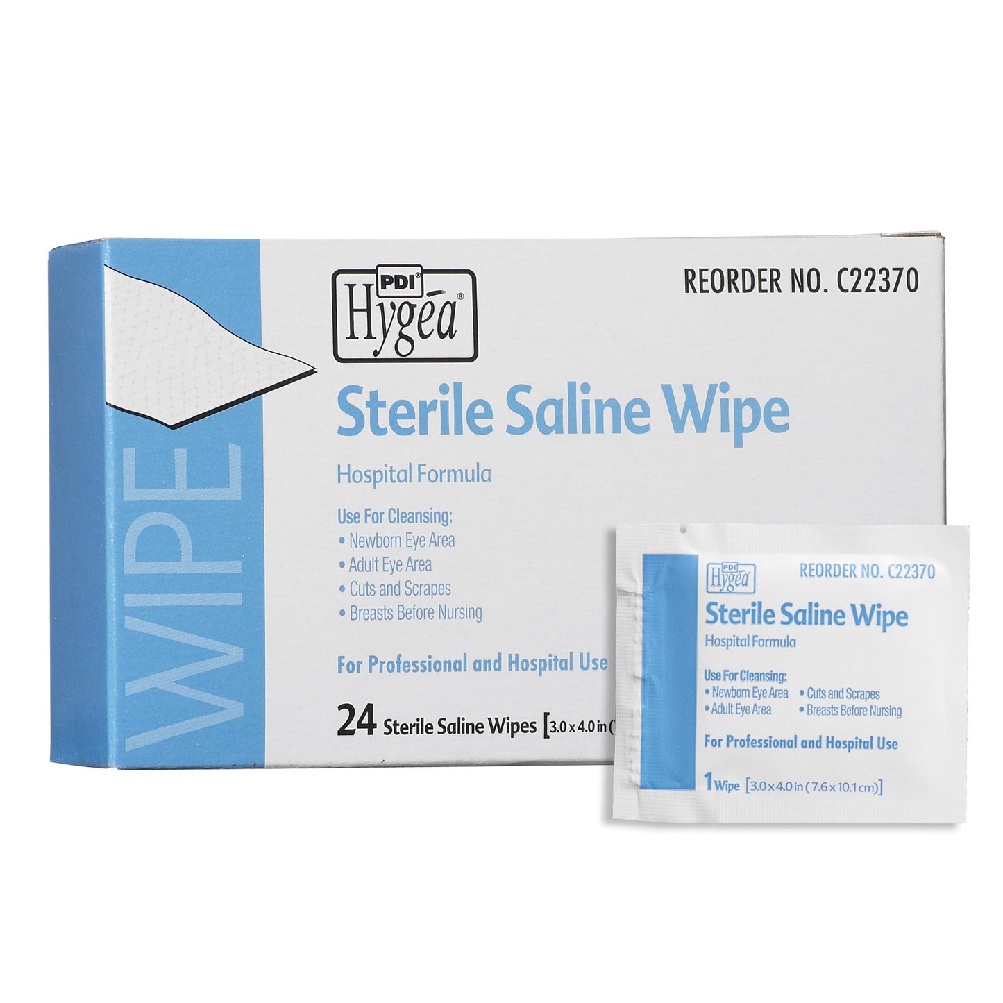 Hygea® Saline Cleansing Towelette Individual Packet Unscented 24 Count (144086_CS)
