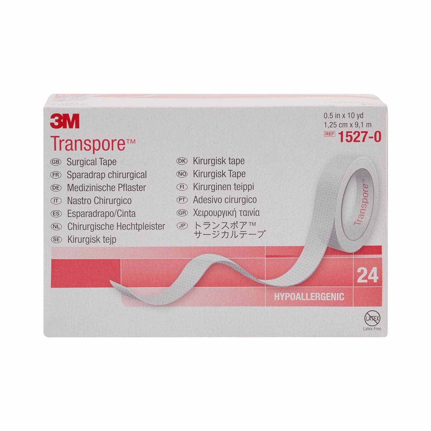 3M™ Transpore™ Medical Tape Transparent 1/2 Inch X 10 Yard Plastic NonSterile (5761_BX)