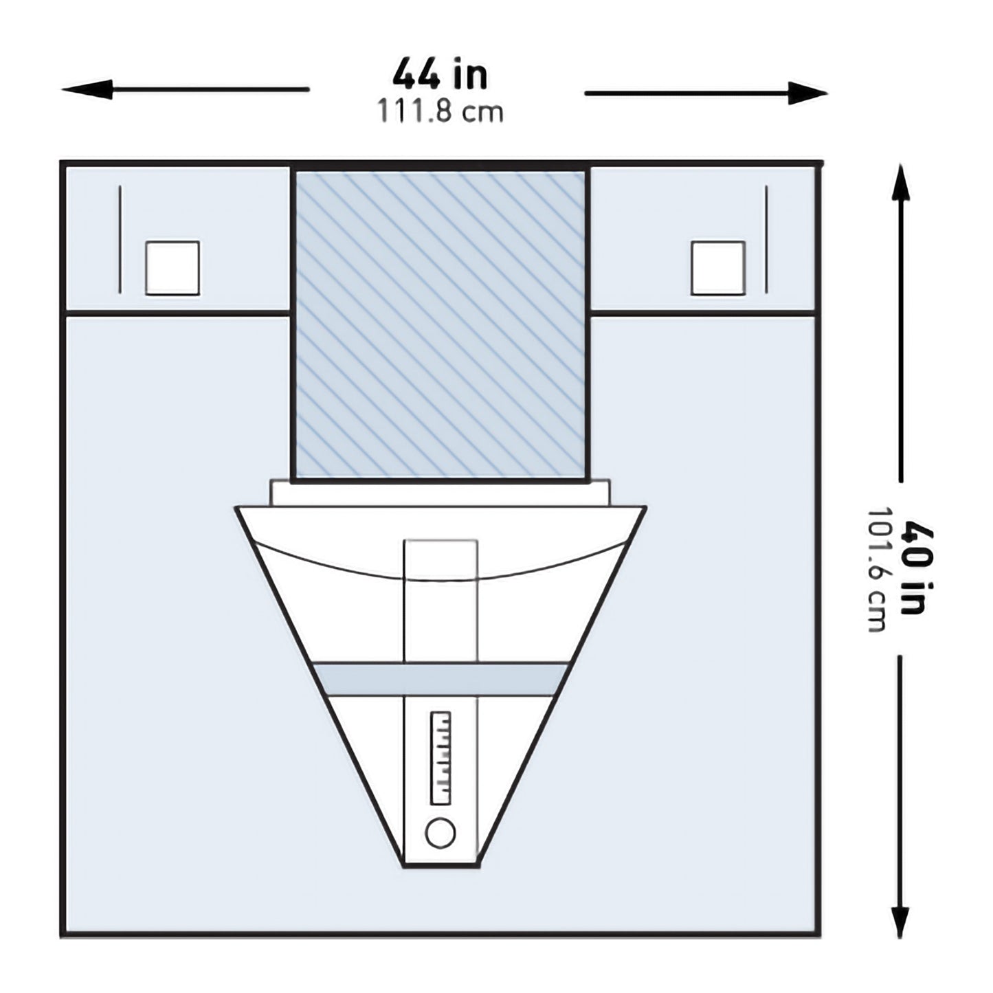 McKesson Obstetrics / Gynecology Drape Under Buttocks Drape 44 W X 40 L Inch Sterile (1101266_CS)
