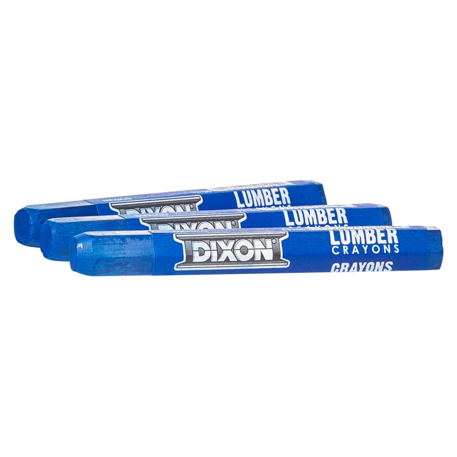 Dixon Industrial Lumber Crayons, 1/2 in X 4 1/2 in, Blue (464-52100)