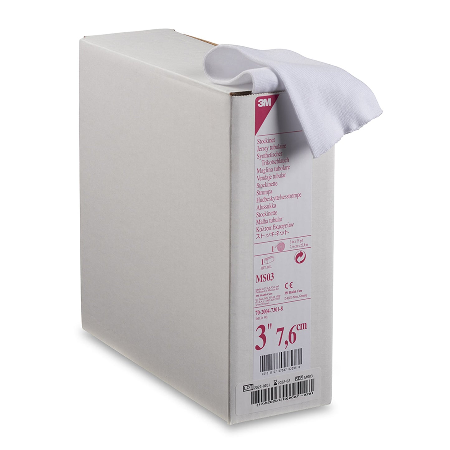 3M™ Synthetic Stockinette Tubular / Undercast 3 Inch X 25 Yard Polyester NonSterile (131515_CS)