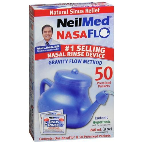 Neilmed® Nasaflo® Neti Pot Saline Nasal Rinse Kit 50 Packets (677643_EA)