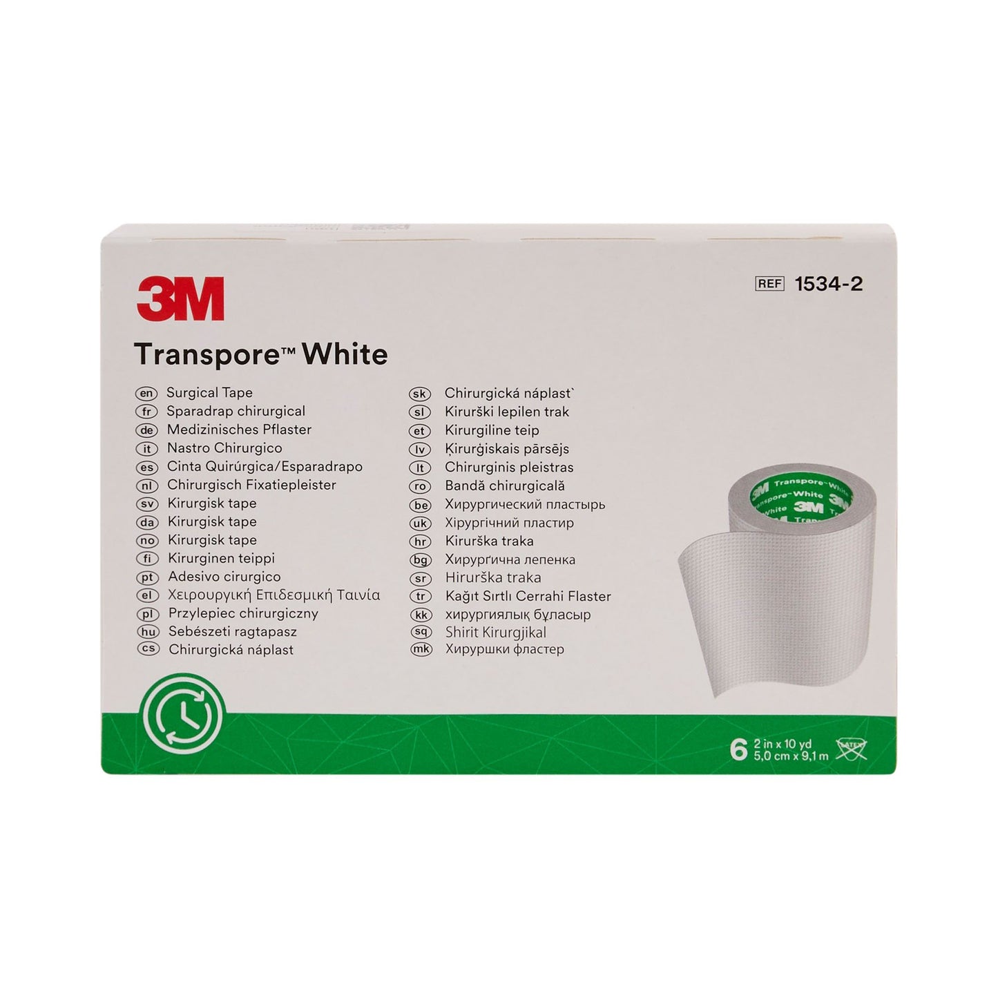 3M™ Transpore™ White Medical Tape White 2 Inch X 10 Yard Plastic NonSterile (445279_BX)