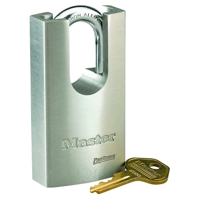 Master Lock Company Pro Series High Security Padlocks-Solid Steel, 5/16"Dia,1 3/16" X 29/32", Shroud (470-7045)