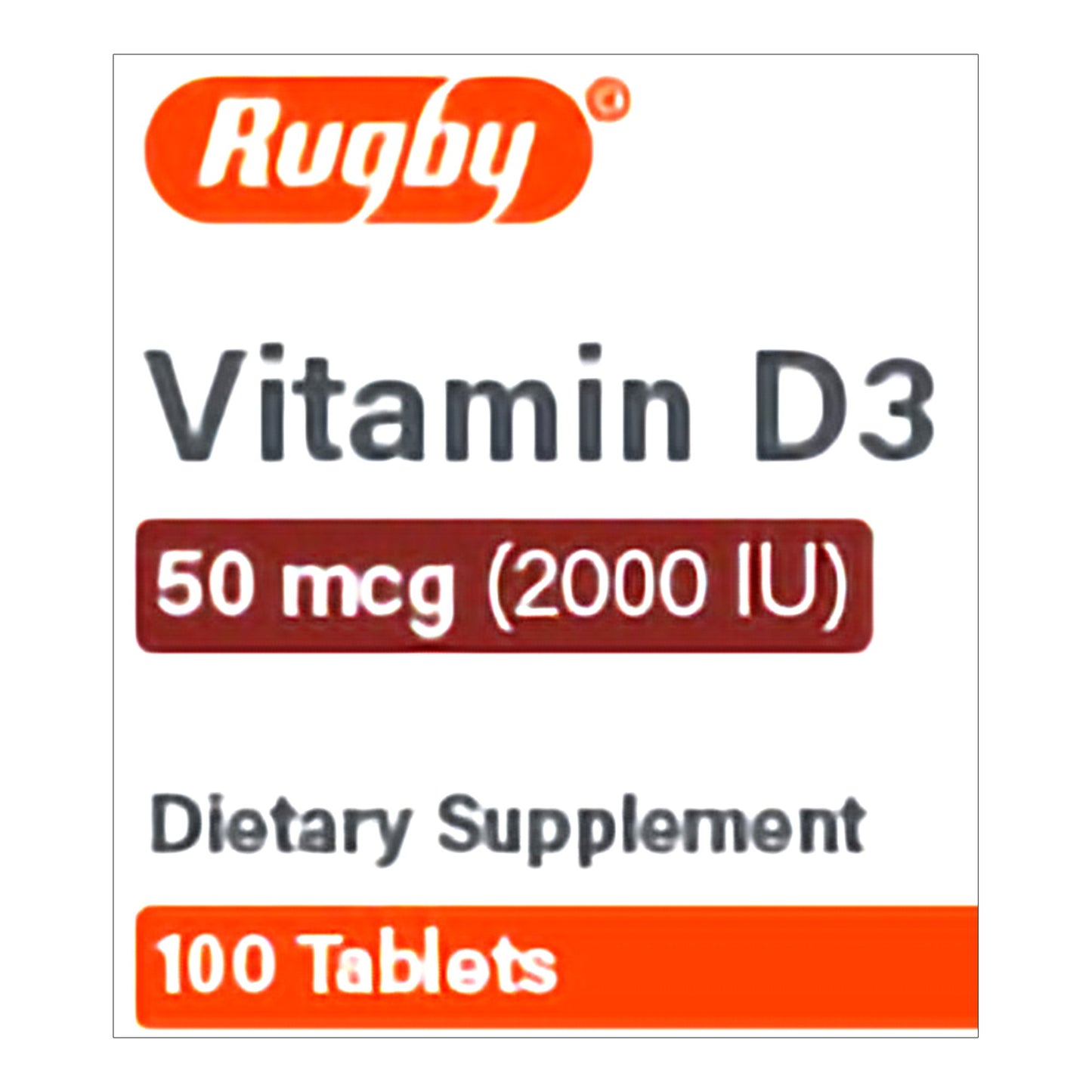 Major Pharmaceuticals Vitamin Supplement Vitamin D3 50 mcg Strength Tablet 100 per Bottle (1181365_BT)