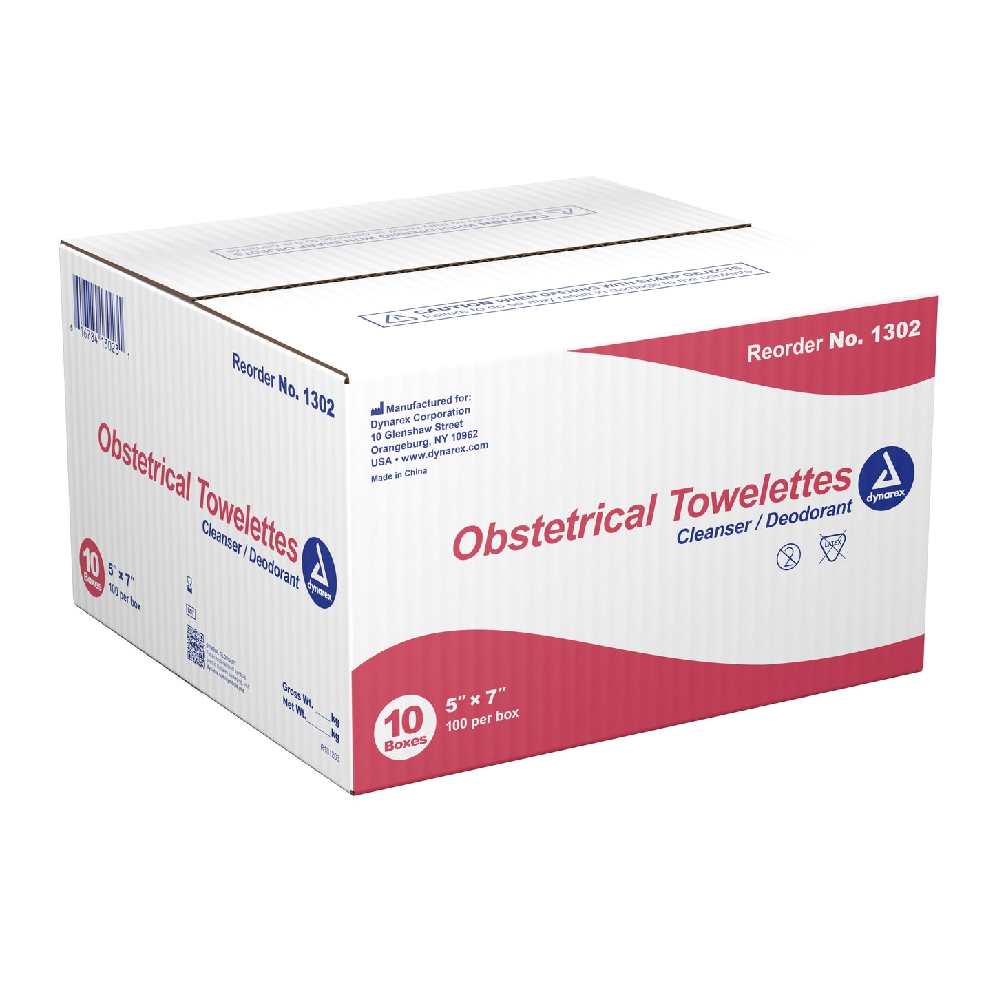 Dynarex® Obstetrical Cleansing Towelette Individual Packet Scented 100 Count (809780_BX)
