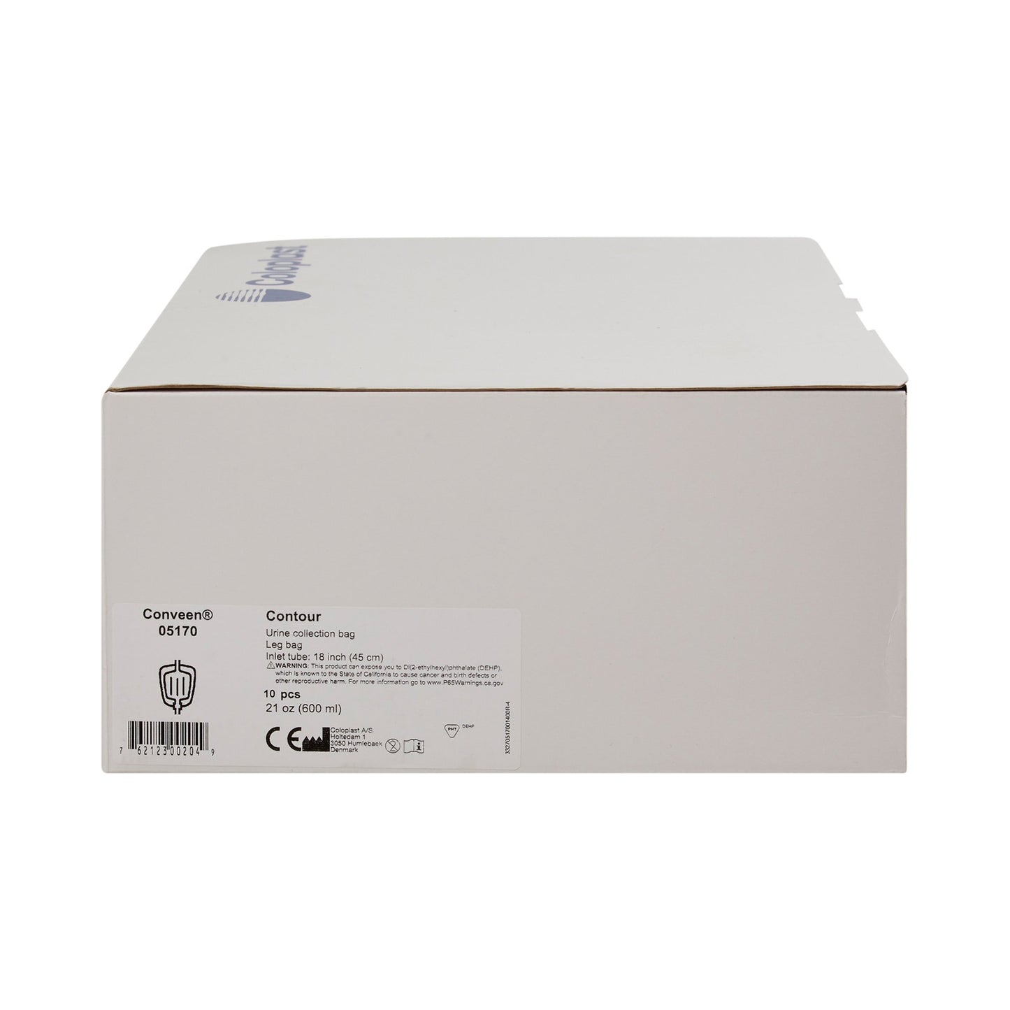 Conveen® Security+ Urinary Leg Bag Anti-Reflux Valve NonSterile 600 mL Polyethylene / Flocked (181522_EA)