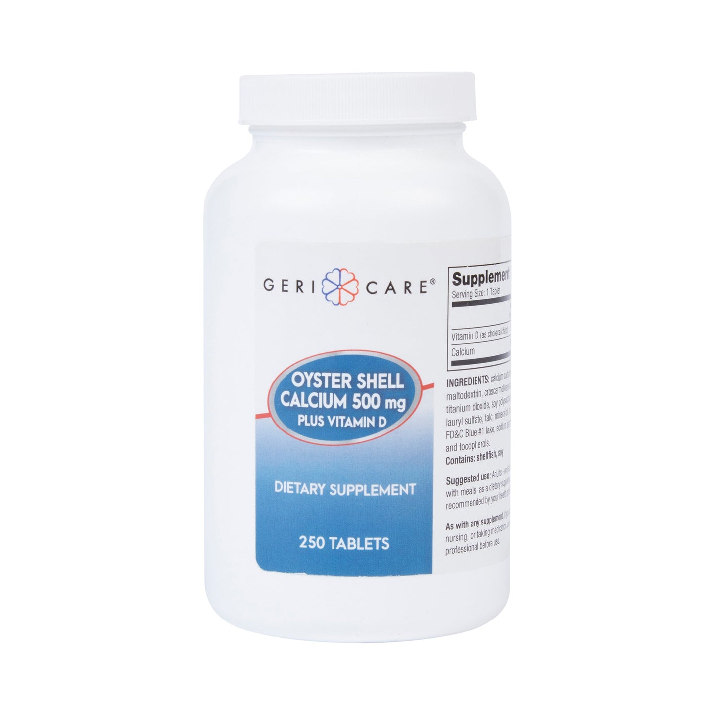 Geri-Care® Joint Health Supplement Oyster Shell 200 IU - 500 mg Strength Tablet 250 per Bottle (689189_BT)