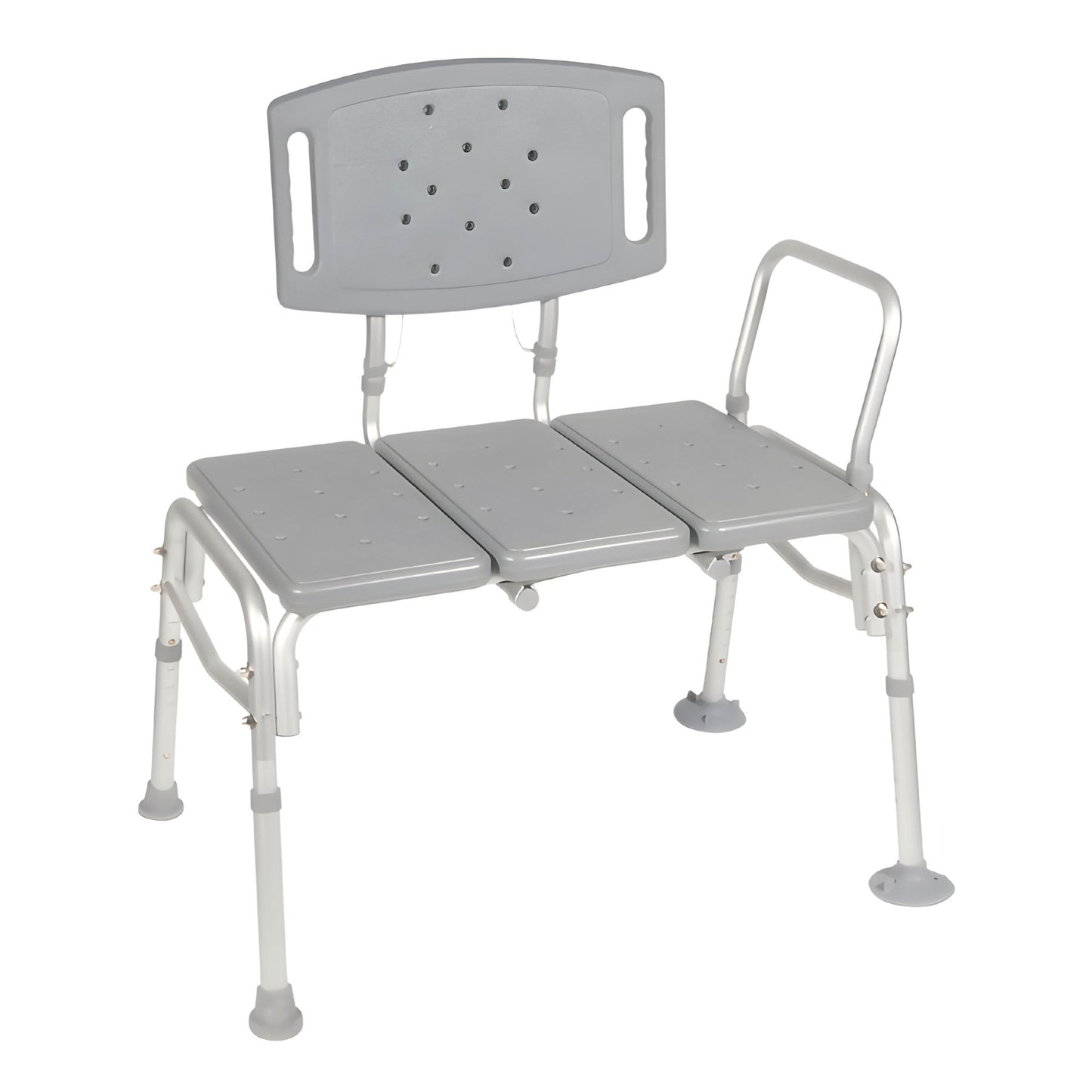 McKesson Knocked Down Bariatric Bath Transfer Bench Arm Rail 18-1/4 to 23-1/4 Inch Seat Height 500 lbs. Weight Capacity (1128903_EA)