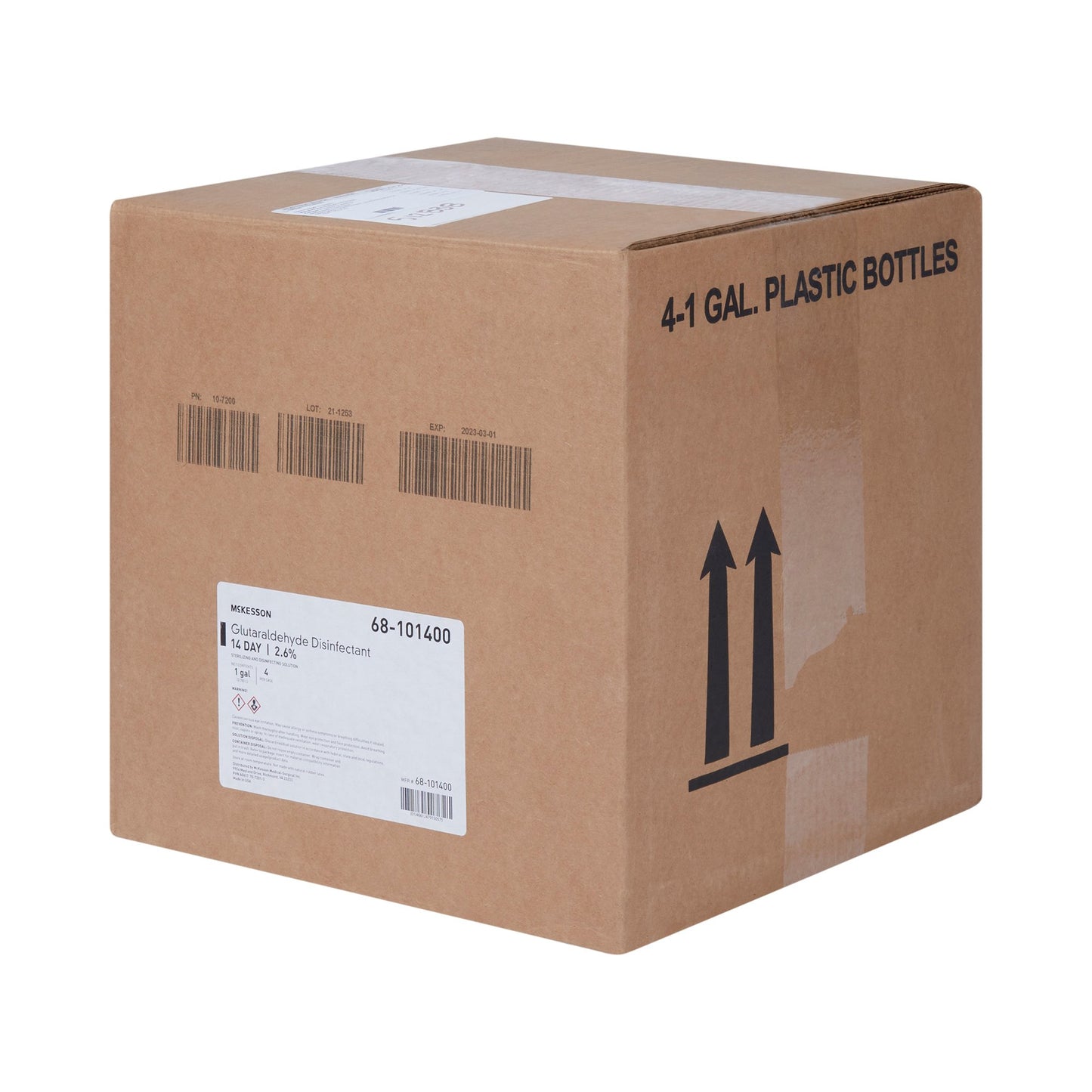 McKesson 14 Day Glutaraldehyde High-Level Disinfectant Activation Required Liquid 1 gal. Jug Reusable (512838_CS)