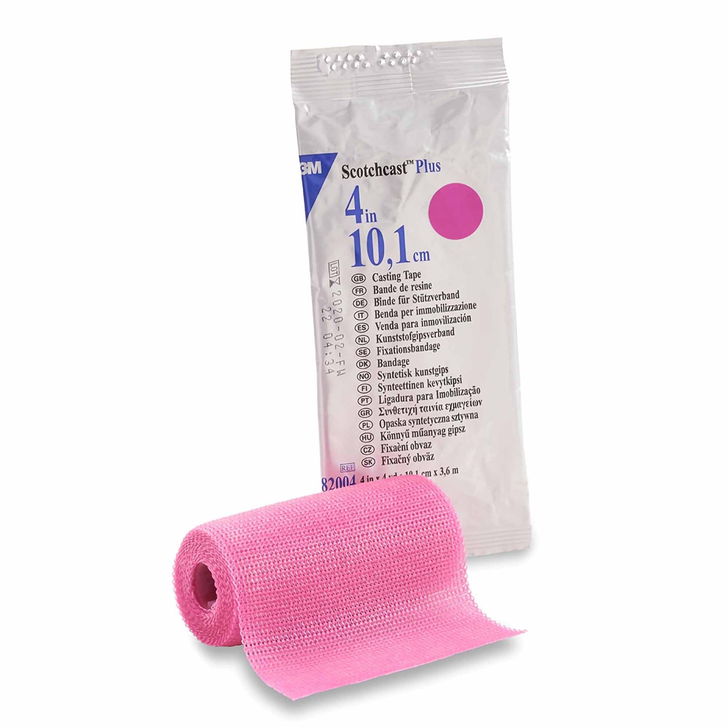 3M™ Scotchcast™ Plus Cast Tape 4 Inch X 12 Foot Fiberglass / Resin Bright Pink (199237_EA)
