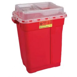 BD™ Sharps Container Red Base 26-1/4 H X 20 W X 14-3/4 D Inch Vertical Entry 19 Gallon (421337_CS)
