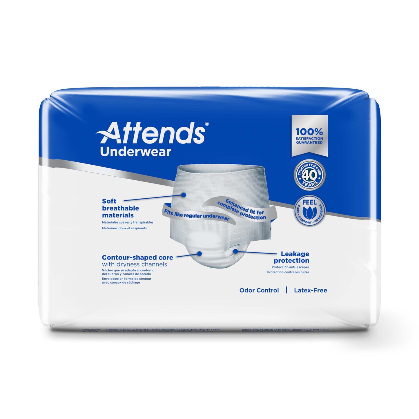 Attends® Care Unisex Adult Absorbent Underwear Pull On with Tear Away Seams Medium Disposable Heavy Absorbency (771656_CS)