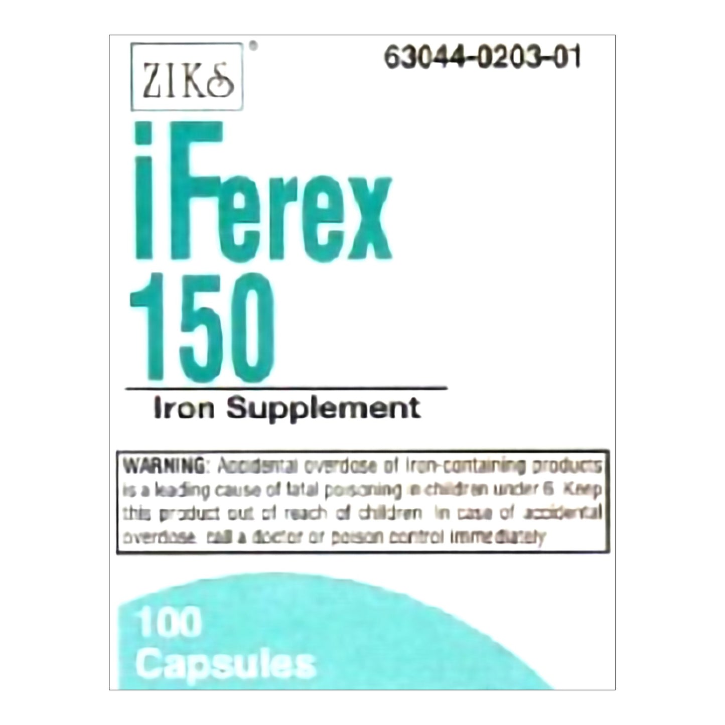 Iferex Mineral Supplement Iron 150 mg Strength Capsule 100 per Bottle (1110070_BX)