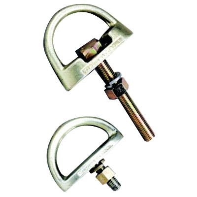 Miller Fall Protection Bolt Anchorage Connectors, D-Bolt Anchor, 3/4 in Thick, 1/2 in Dia Bolt, Washer/Nut, Drop Forge Alloy Steel (493-415)