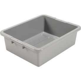 Global Industrial NSF Plastic Bus Tub, 21-1/2"L x 17-3/4"W x 7"H, Gray (WB493683GY)