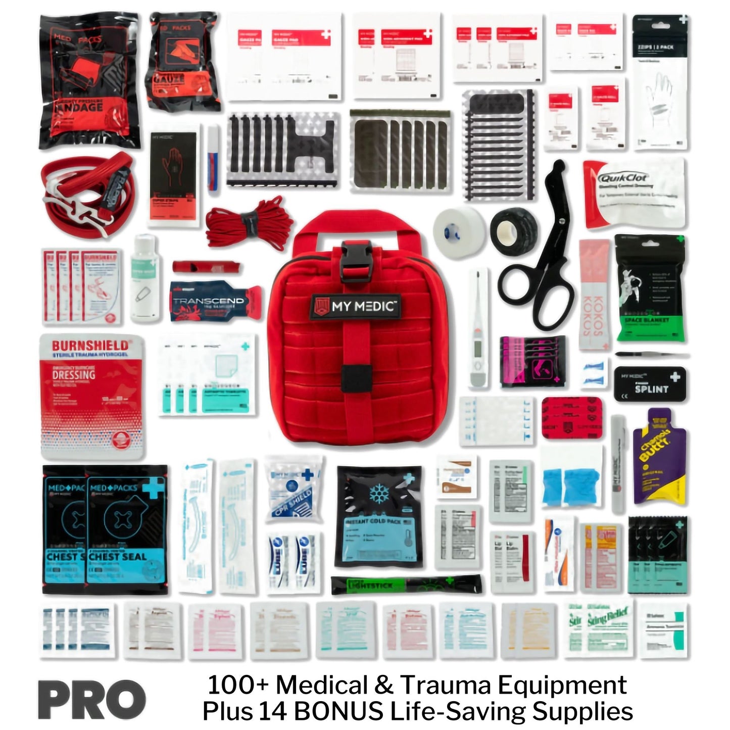 My Medic™ MYFAK Pro First Aid Kit Red Nylon Bag (1207716_EA)