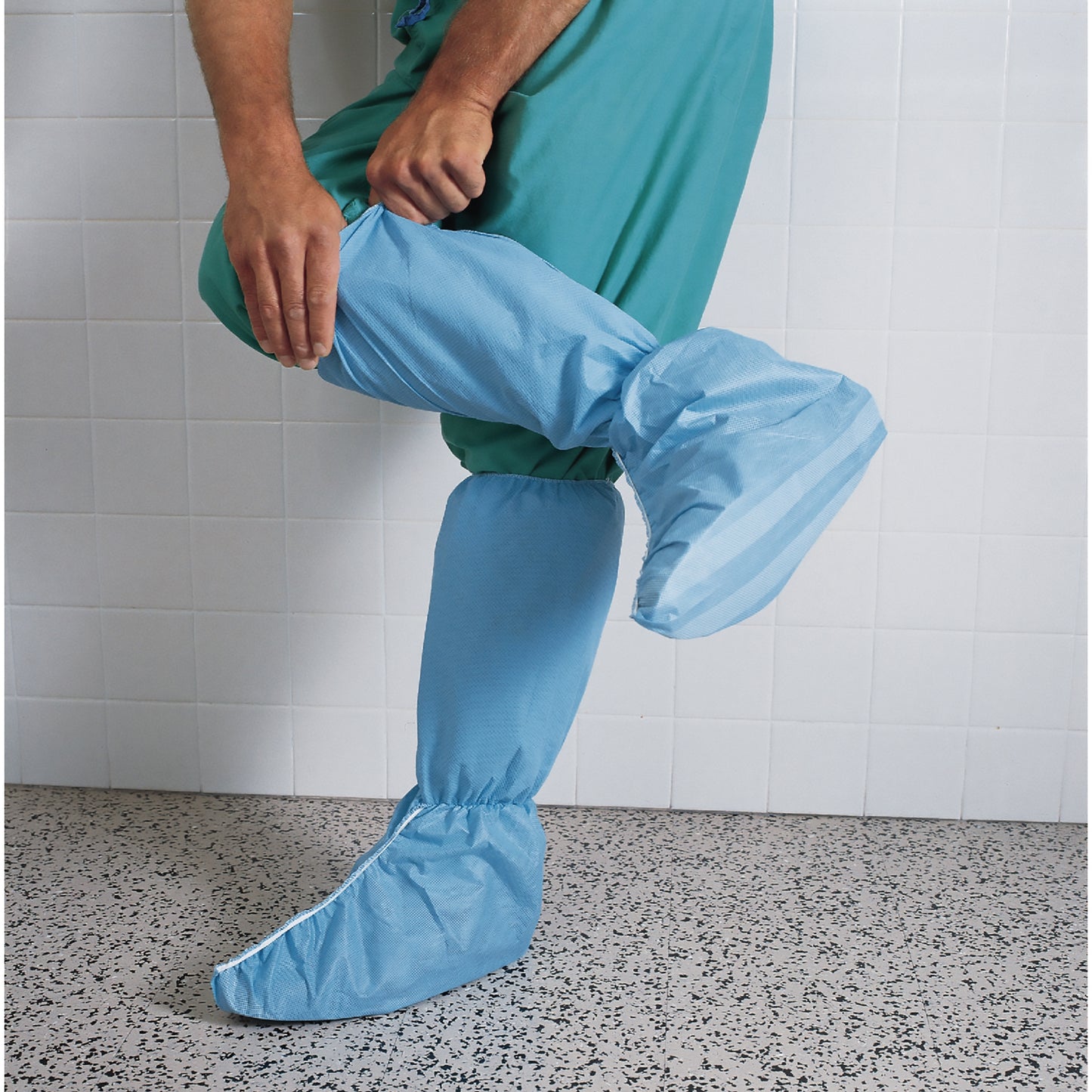 Hi Guard® Boot Cover X-Large Knee High Nonskid Sole Blue NonSterile (387444_PK)