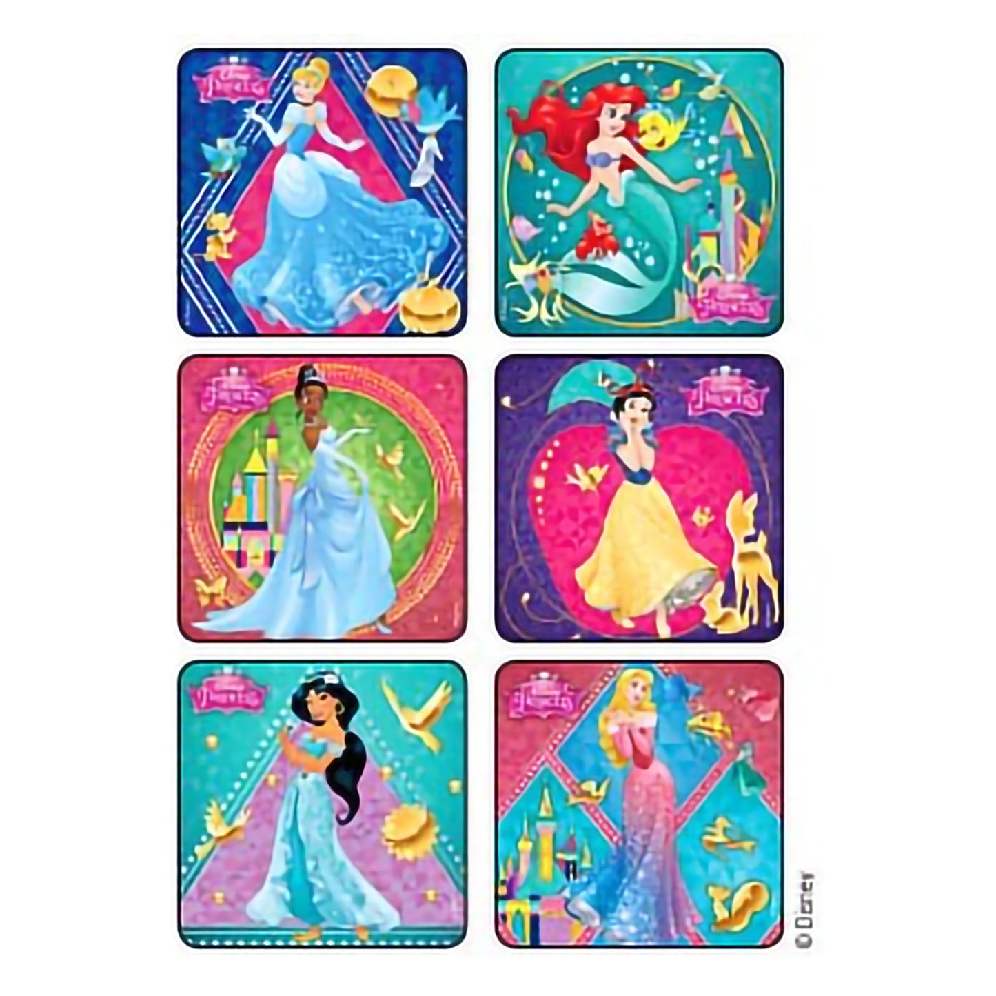 Disney® 75 per Roll Princesses Glitter Sticker 2-1/2 Inch (1014285_RL)