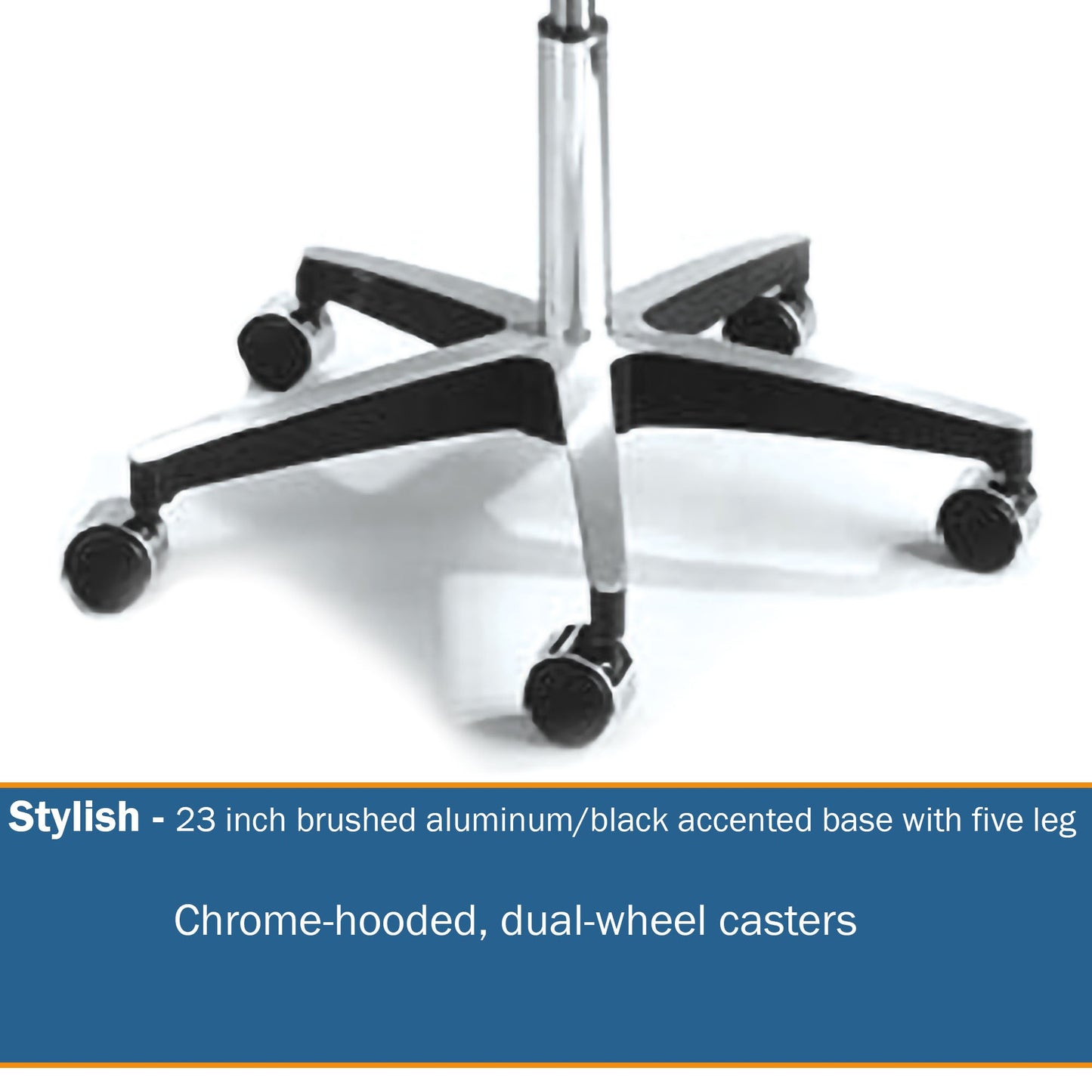 McKesson Exam Stool Backless Pneumatic Height Adjustment 5 Casters Black (407036_EA)