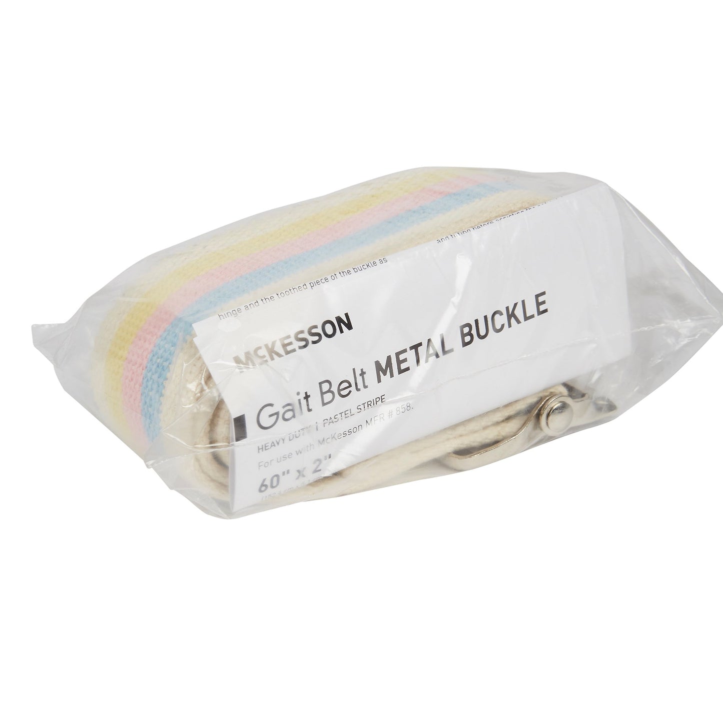 McKesson Gait Belt 60 Inch Length Pastel Stripe Polyester (864645_CS)