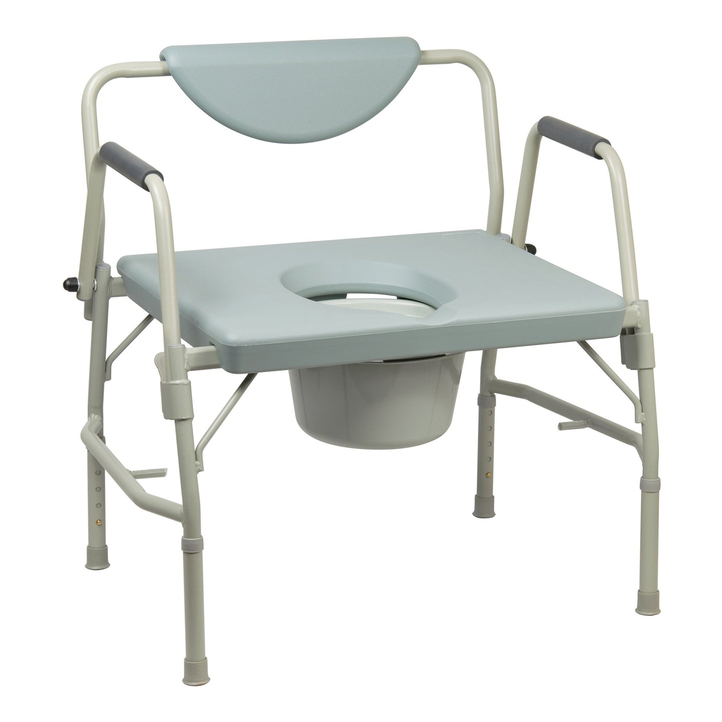McKesson Commode Chair Drop Arms Steel Frame Padded Backrest 23-1/4 Inch Seat Width 1000 lbs. Weight Capacity (1065226_EA)