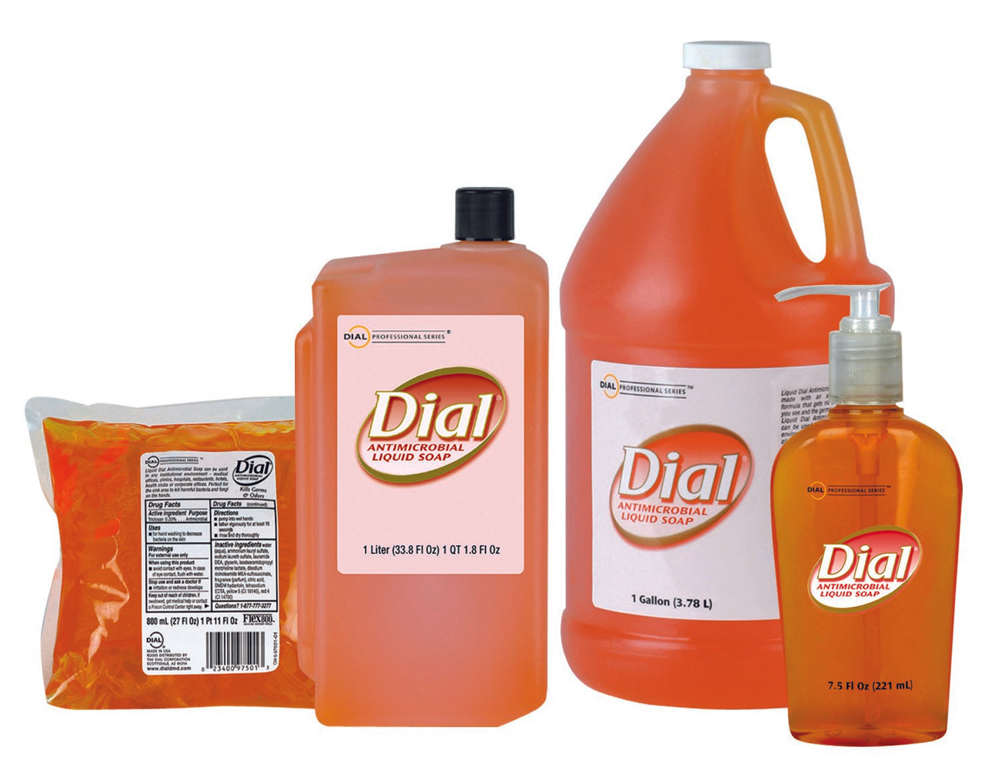 Dial® Professional Antimicrobial Soap Liquid 7.5 oz. Pump Bottle Floral Scent (416207_CS)