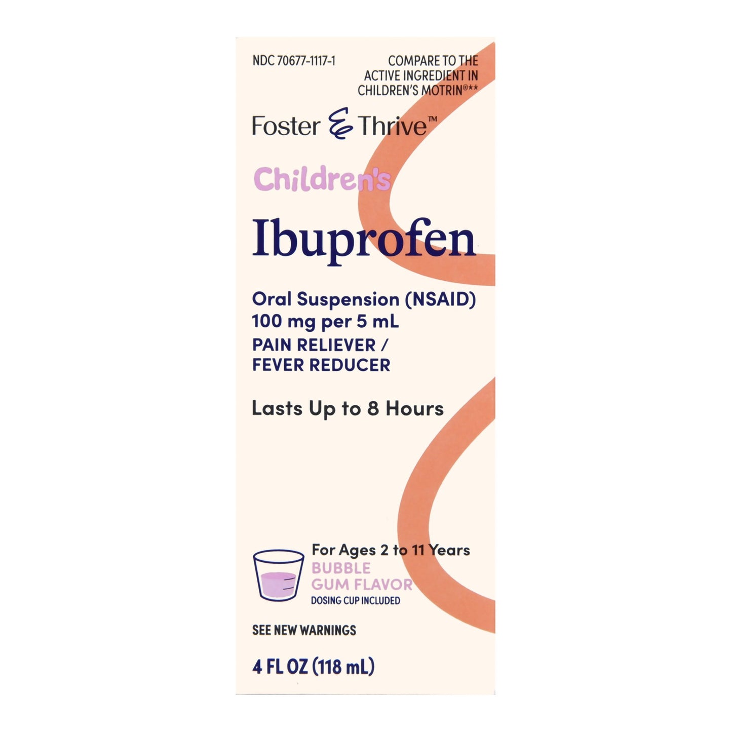 Foster & Thrive™ Children's Pain Relief 100 mg / 5 mL Strength Ibuprofen Oral Suspension 4 oz. (1238932_BT)