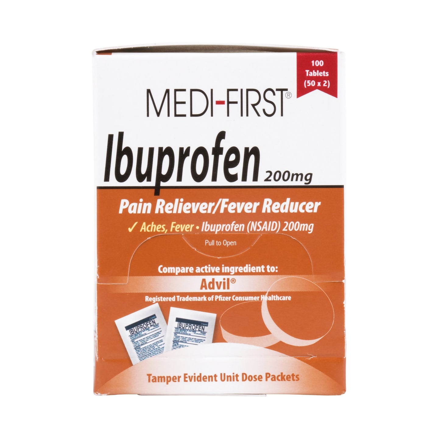 Medique Products Pain Relief 200 mg Strength Ibuprofen Tablet 100 per Box (1131555_BX)