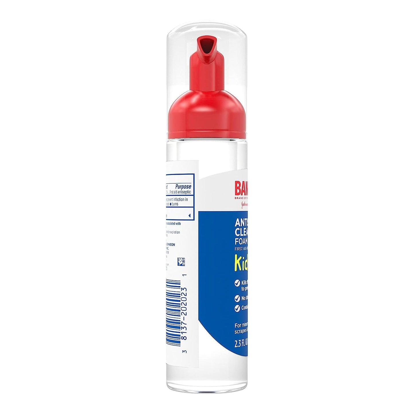 Band-Aid® Antiseptic BZK (Benzalkonium Chloride) Foaming Liquid 2.3 oz. Pump Bottle (1228820_EA)