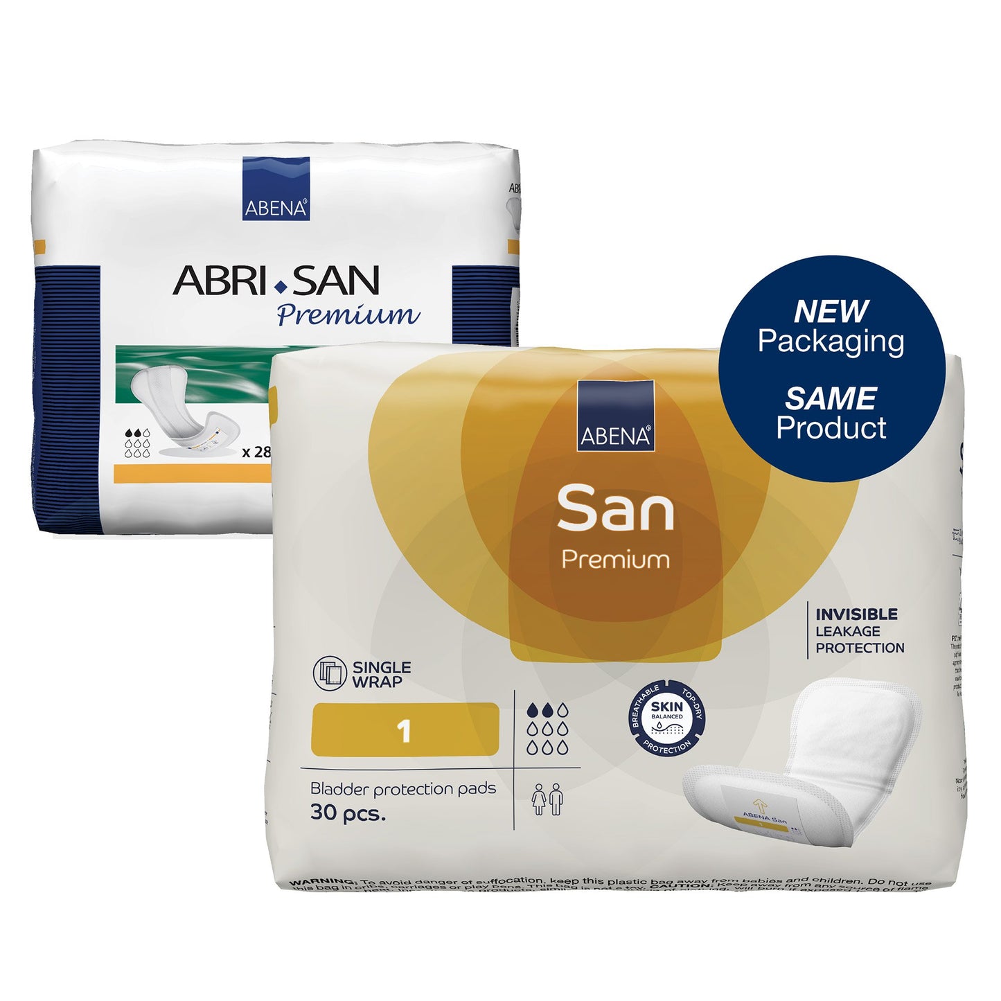 Abri-San™ Premium Bladder Control Pad 9 Inch Length Light Absorbency Fluff / Polymer Core Level 1 (938076_BG)